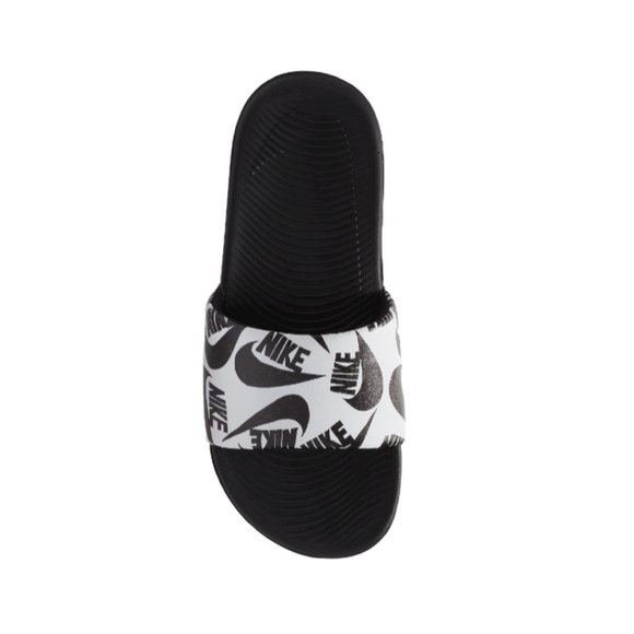 NIKE Kawa SE Slide Sandals (PS/GS) CT6619-100 White / Black Kids - Picture 2 of 5